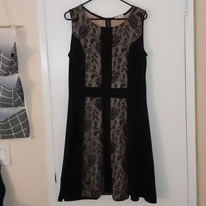 Black Dress with Lace Detail